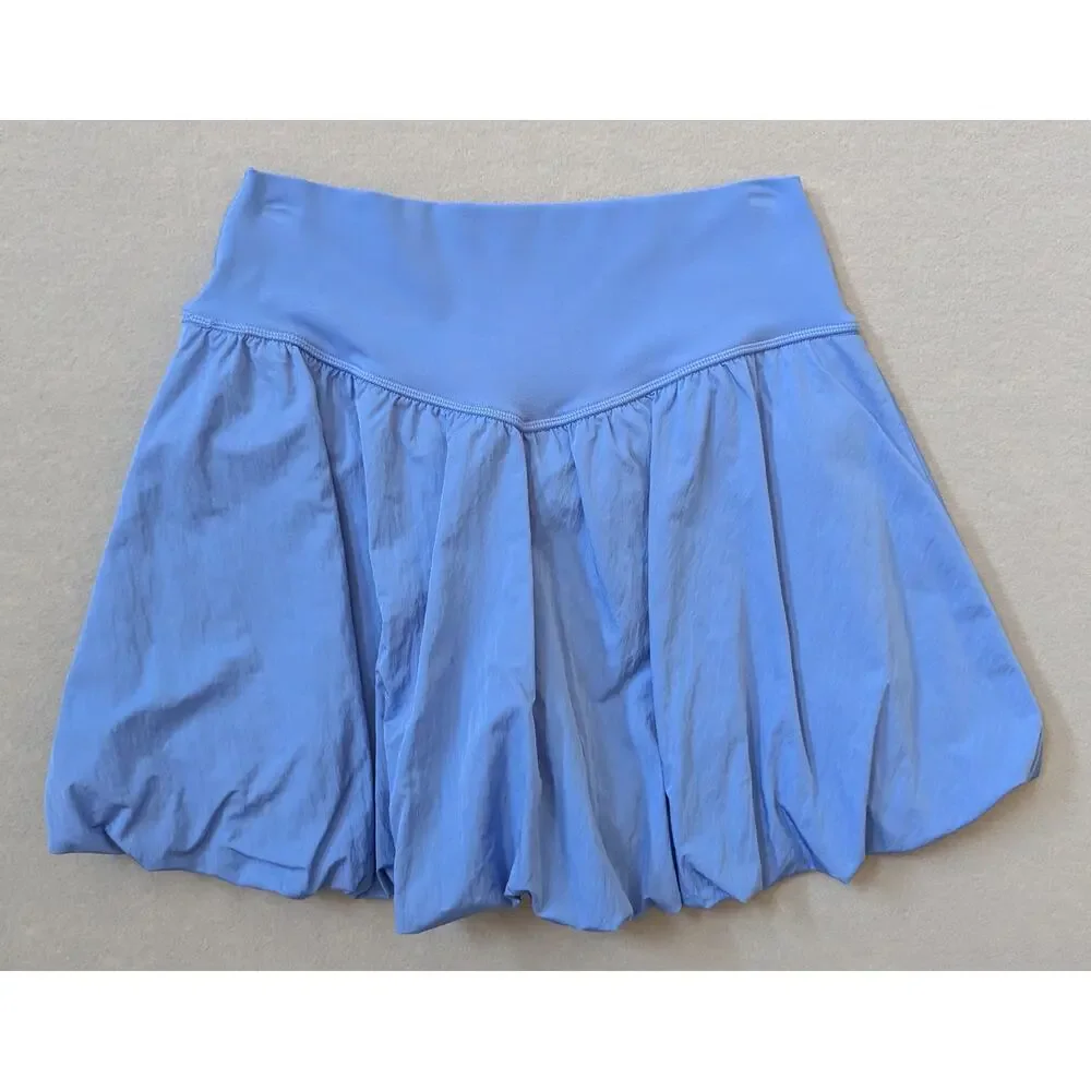 Lot of 2 OFFLINE by Aerie Real Me Bubble Skorts Size Large Laundry Blue Cream